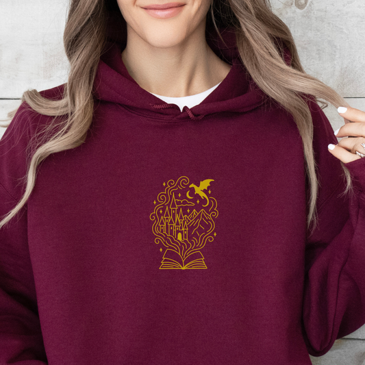 Hoodie | Buchwelt | bestickt | Bookish Hoodie