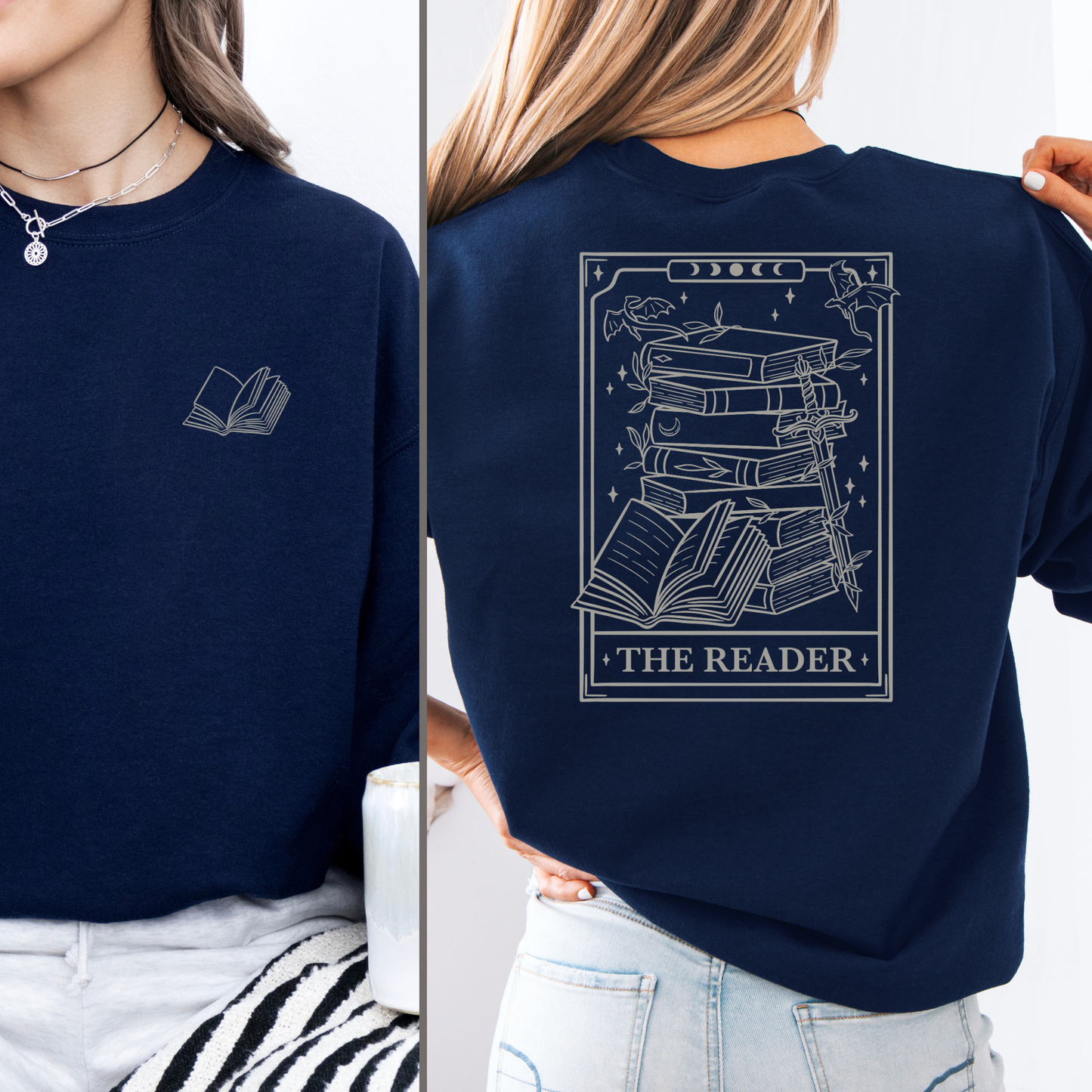 Reader Tarot Card Sweatshirt - Bookish Sweatshirt Druck