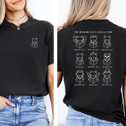 Premium T-Shirt | Reading Cats Collection | Druck | Bookish Shirt