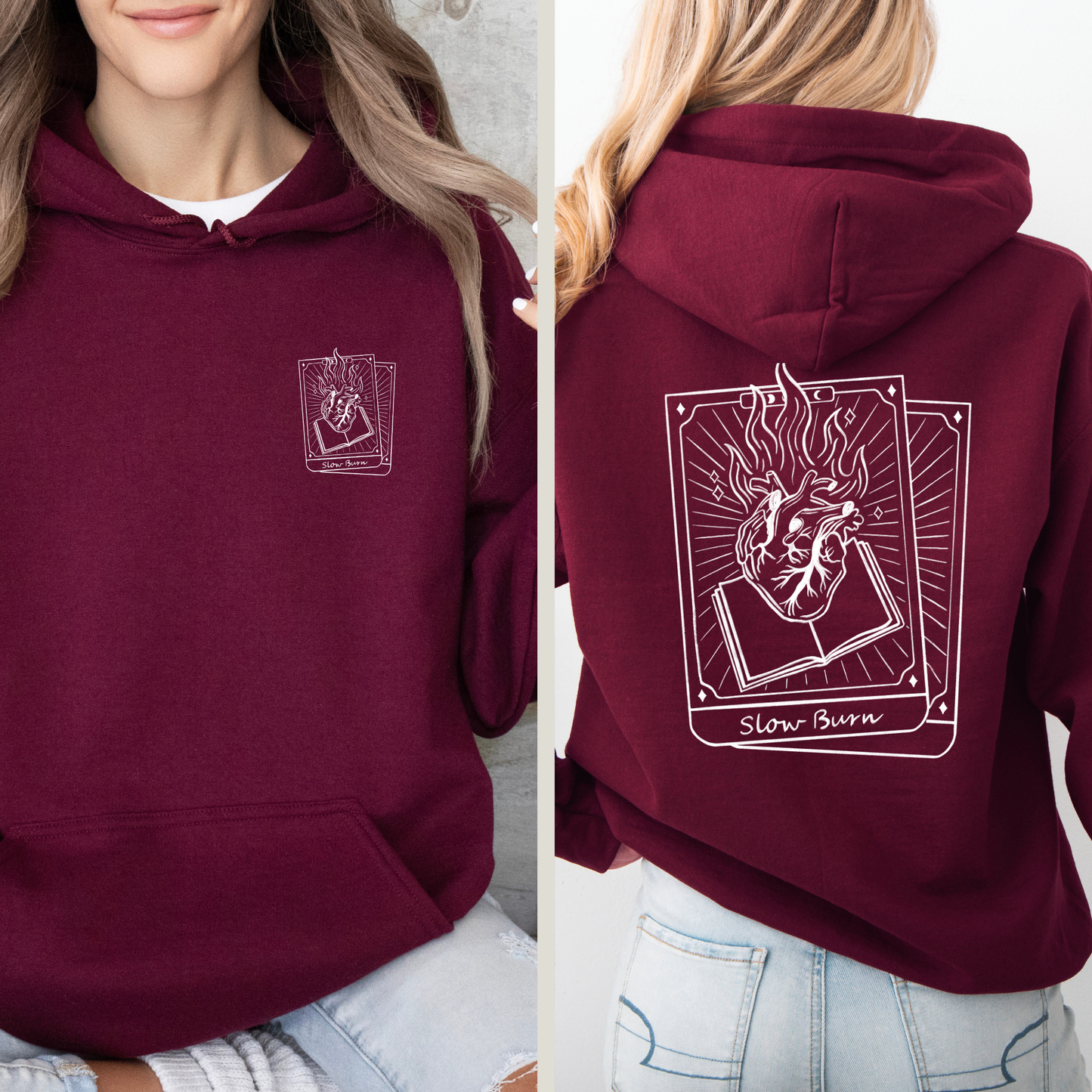 Hoodie | Slow Burn Tarot | Druck | Bookish Hoodie