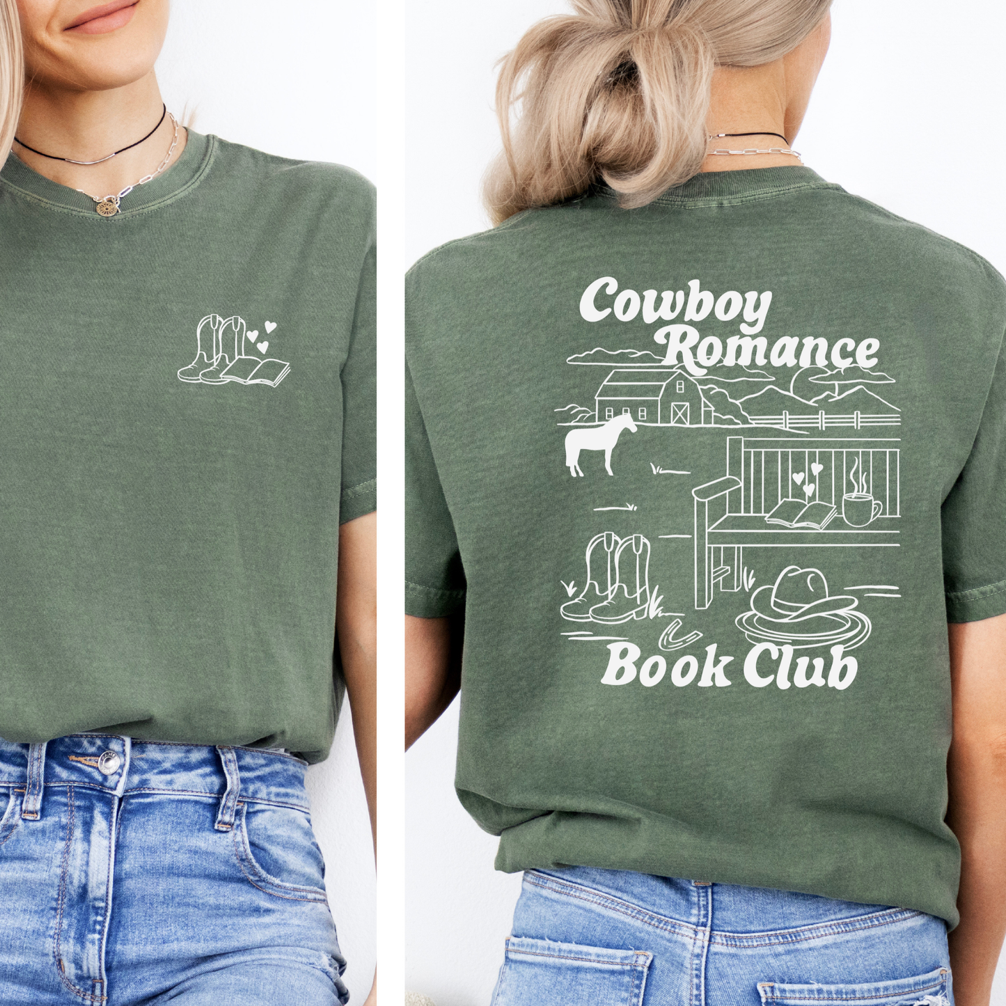 Premium T-Shirt | Cowboy Romance Book Club | Druck | Bookish T-Shirt