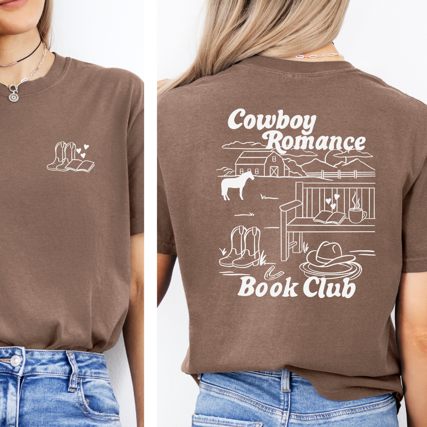 Premium T-Shirt | Cowboy Romance Book Club | Druck | Bookish T-Shirt
