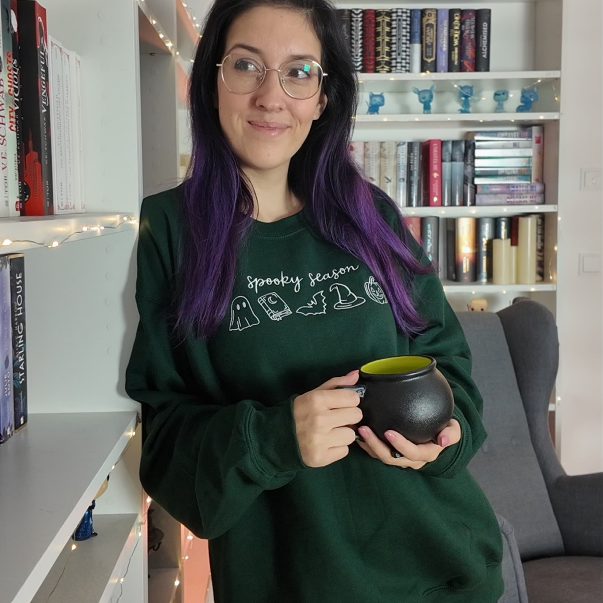Bookish Sweatshirt - Spooky Season mit Stick