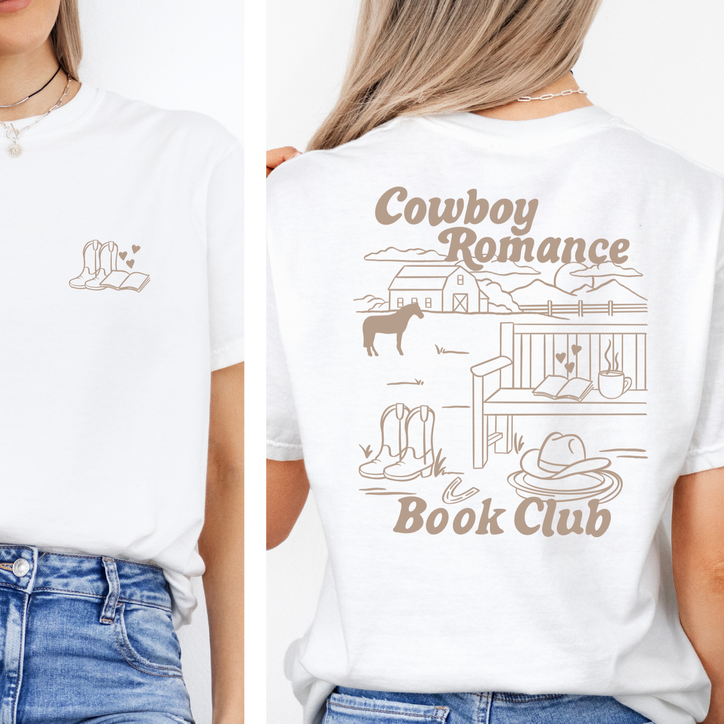 Premium T-Shirt | Cowboy Romance Book Club | Druck | Bookish T-Shirt