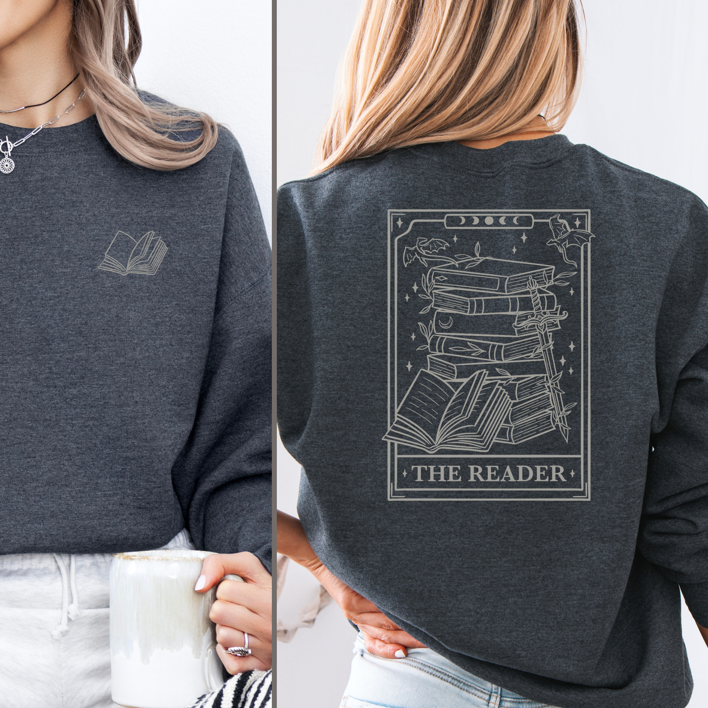 Reader Tarot Card Sweatshirt - Bookish Sweatshirt Druck