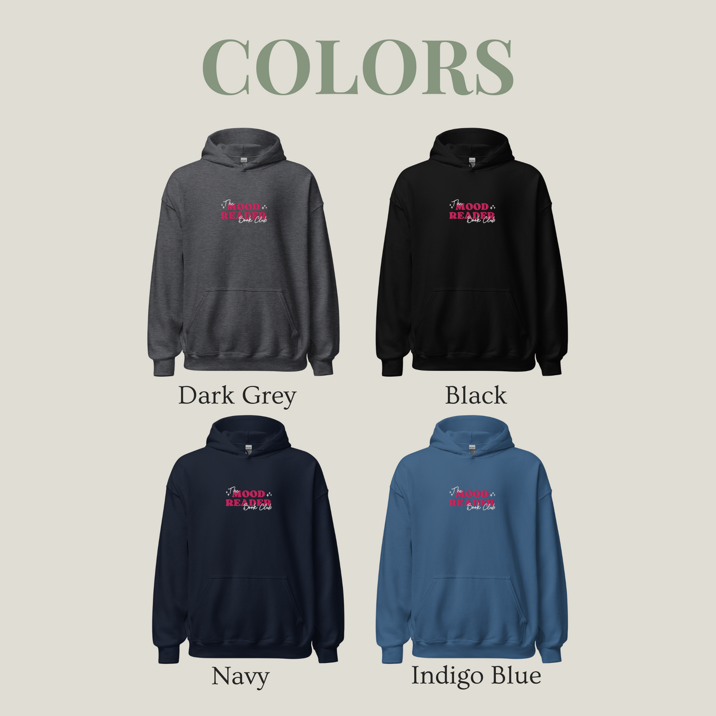 Hoodie | Mood Reader | bestickt | Bookish Hoodie