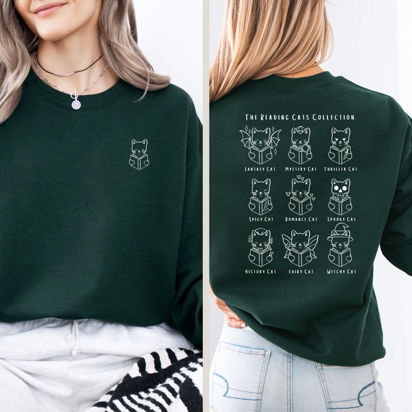 Sweatshirt | Reading Cats Collection | Druck | Bookish Sweatshirt