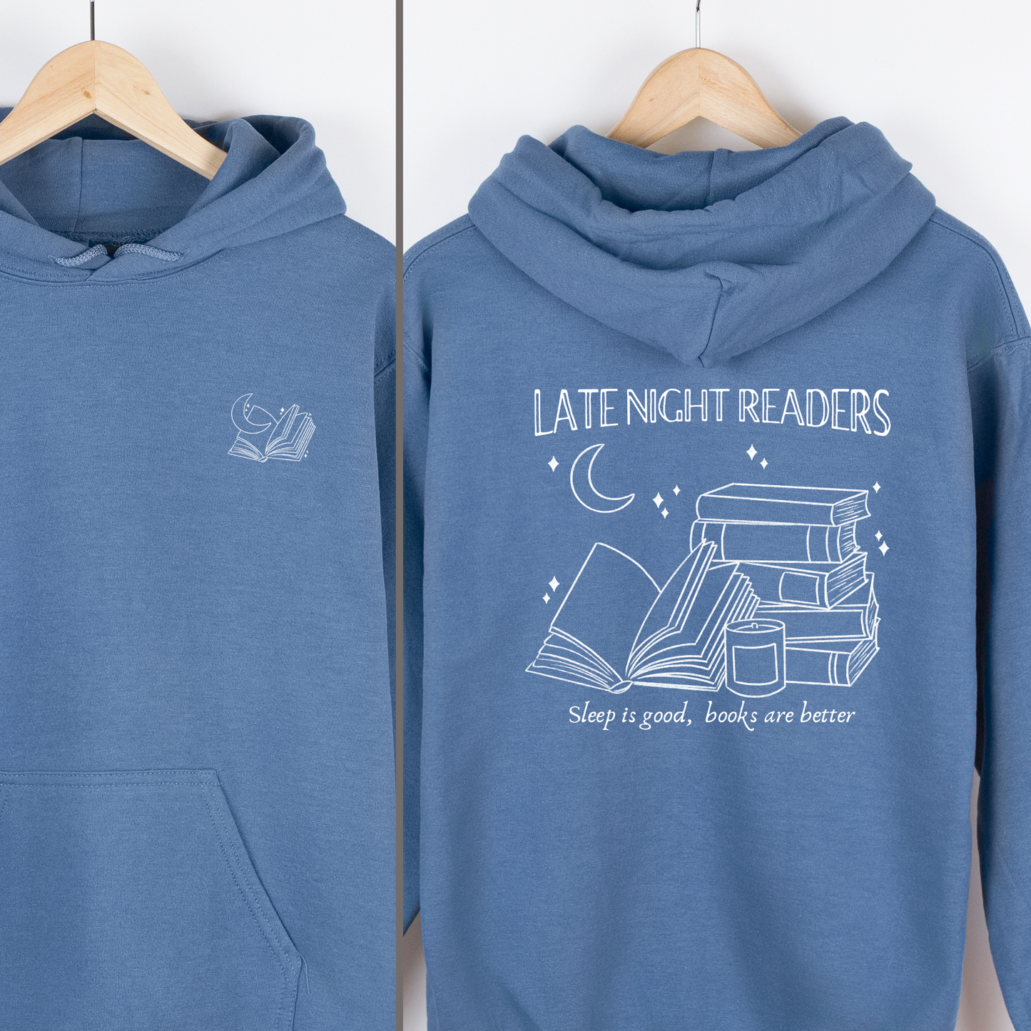 Hoodie | Late Night Readers | Druck | Bookish Hoodie