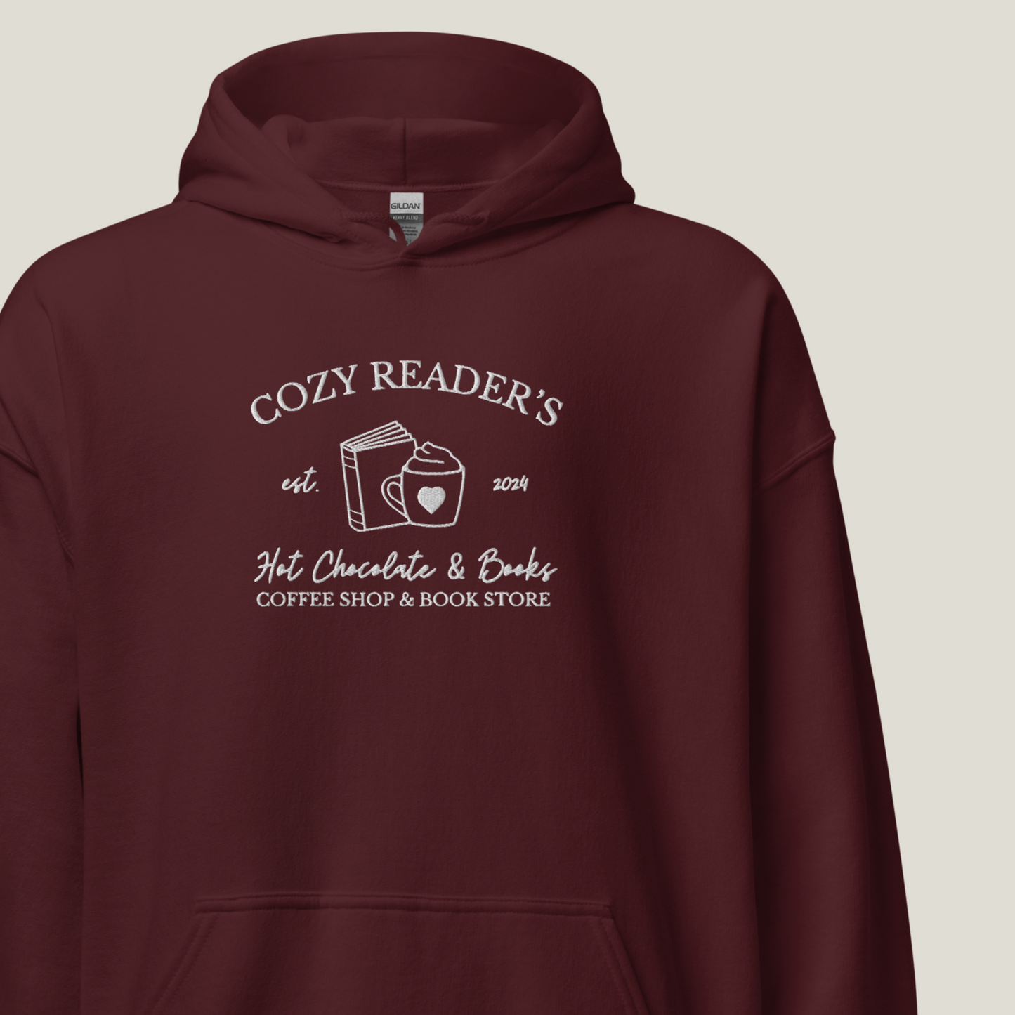Hoodie | Cozy Readers | bestickt | Bookish Hoodie