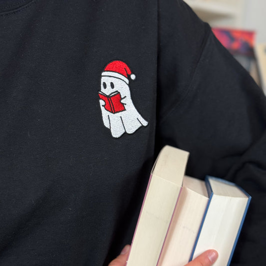 Sweatshirt | Christmas Ghost | bestickt | Bookish Christmas