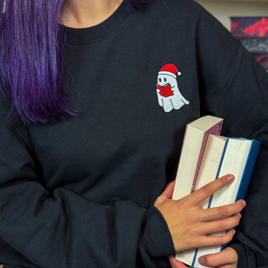 Sweatshirt | Christmas Ghost | bestickt | Bookish Christmas