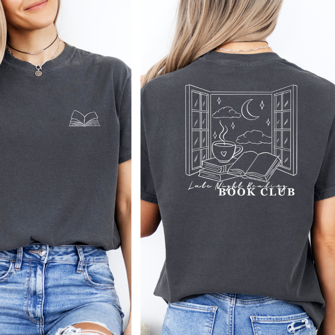 Premium T-Shirt | Late Night Book Club | Druck | Bookish T-Shirt