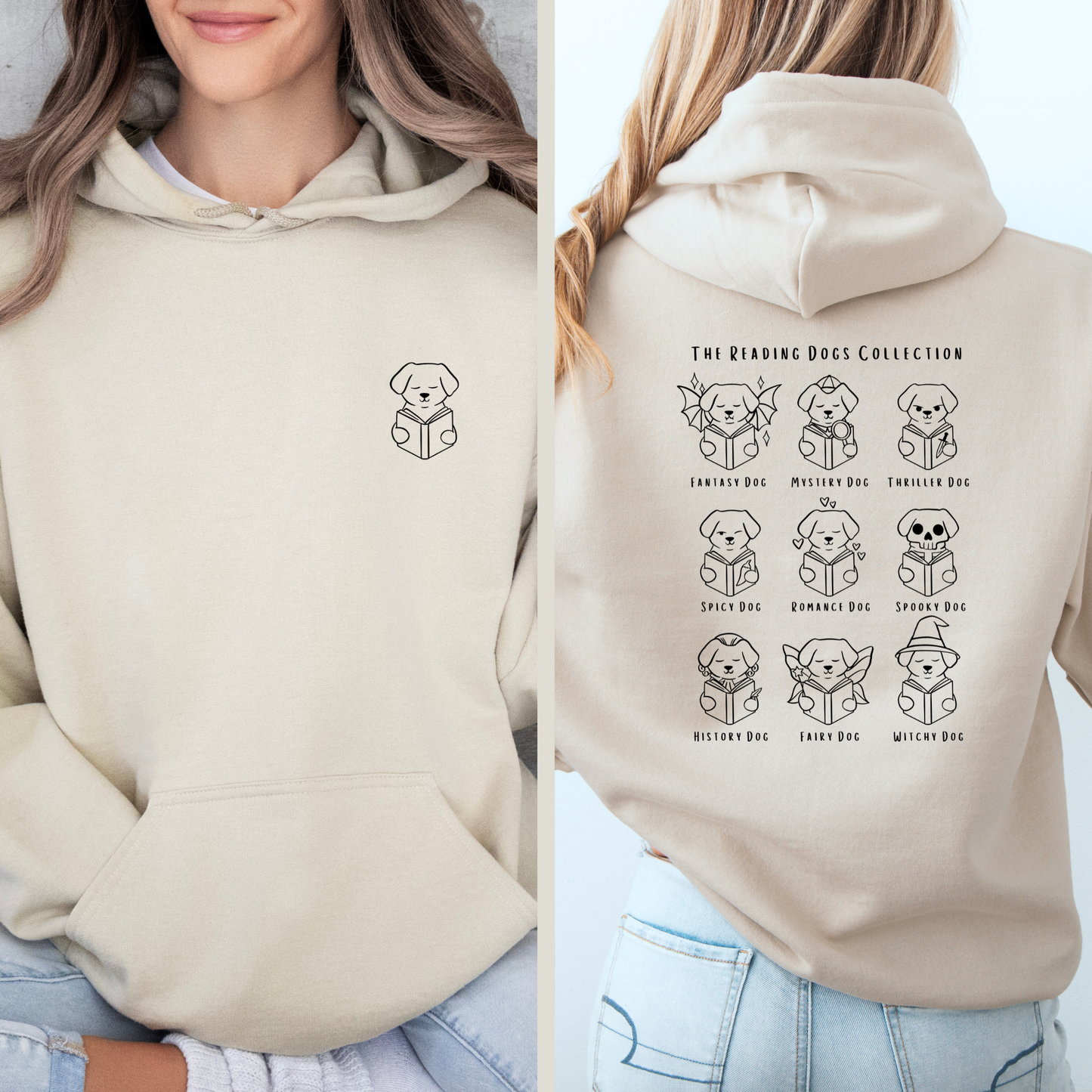 Hoodie | Reading Dogs Collection | Druck | Bookish Hoodie