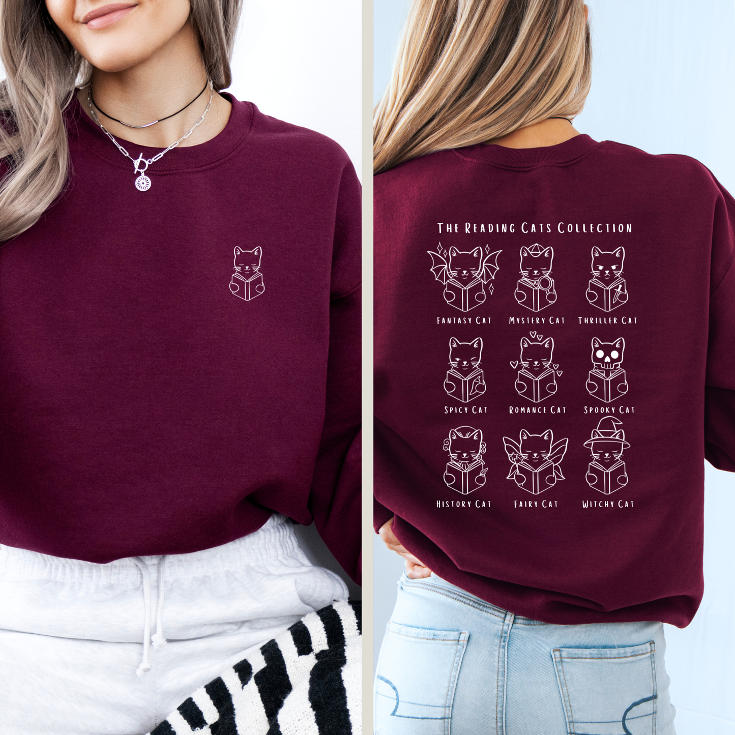 Sweatshirt | Reading Cats Collection | Druck | Bookish Sweatshirt