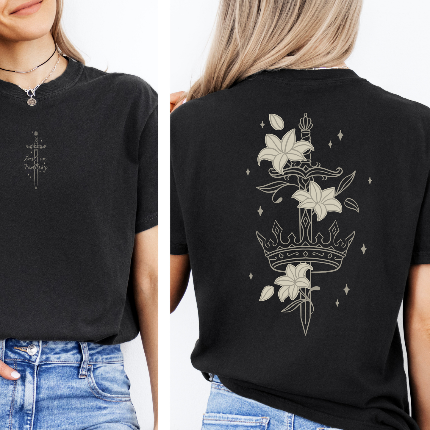 Bookish Fantasy T-Shirt - Fantasy Sword