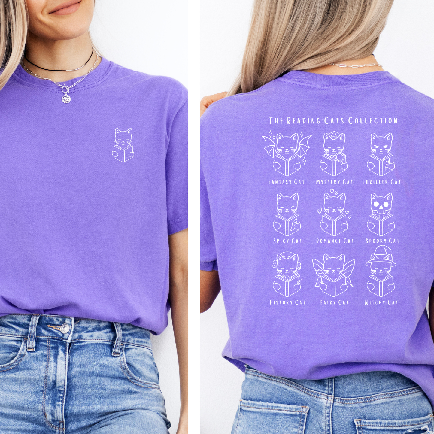 Premium T-Shirt | Reading Cats Collection | Druck | Bookish Shirt