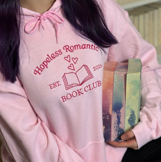 Hoodie | Hopeless Romantic Book Club | bestickt | Bookish Hoodie