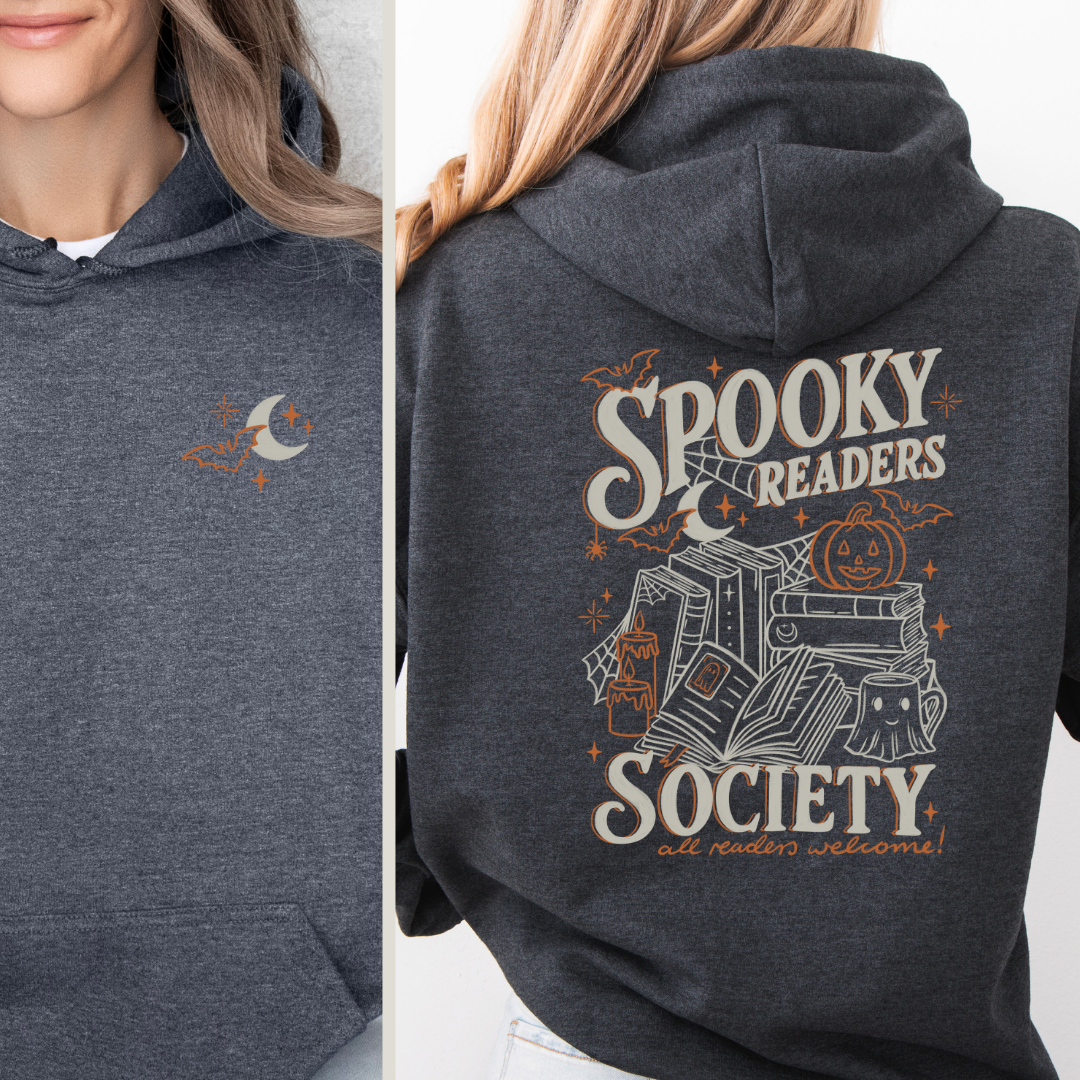 Bookish Hoodie - Spooky Readers Society mit Backprint