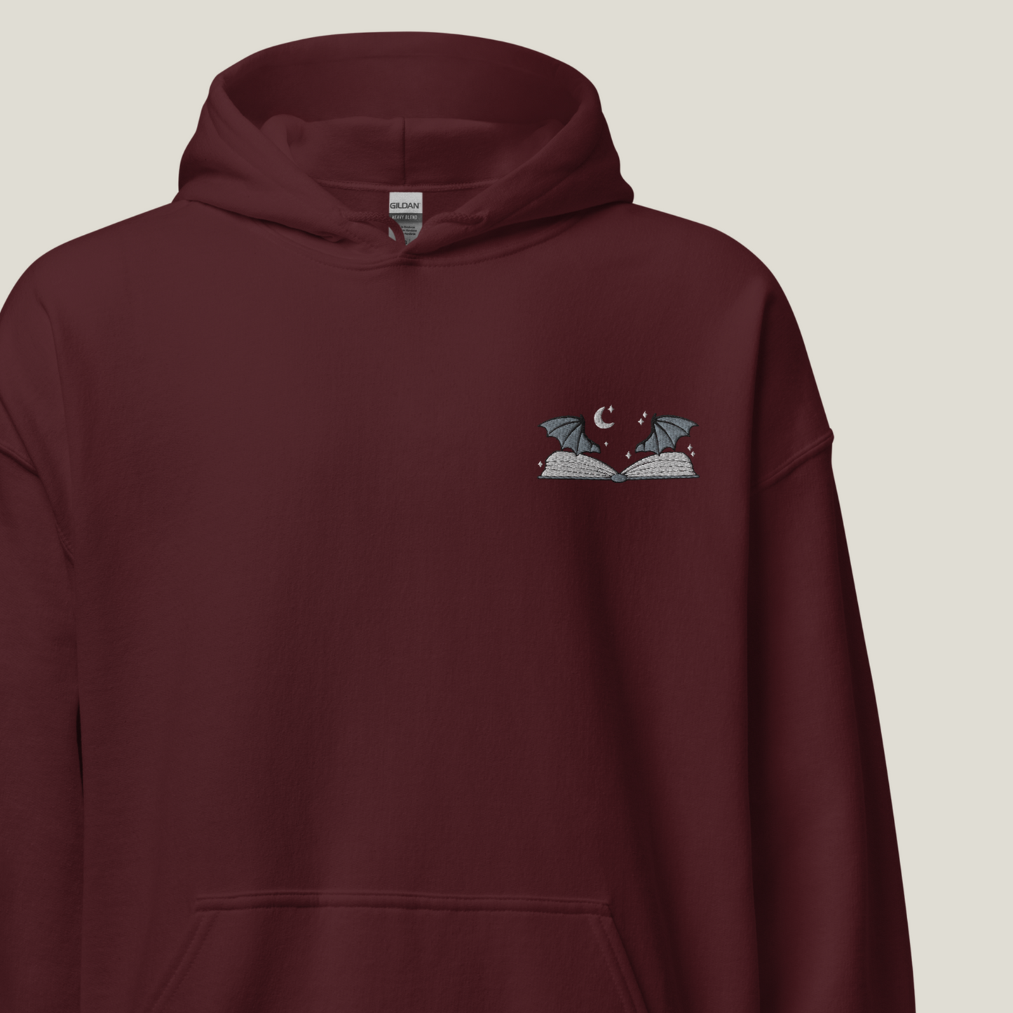 Hoodie | Book with Wings | bestickt | Bookish Hoodie
