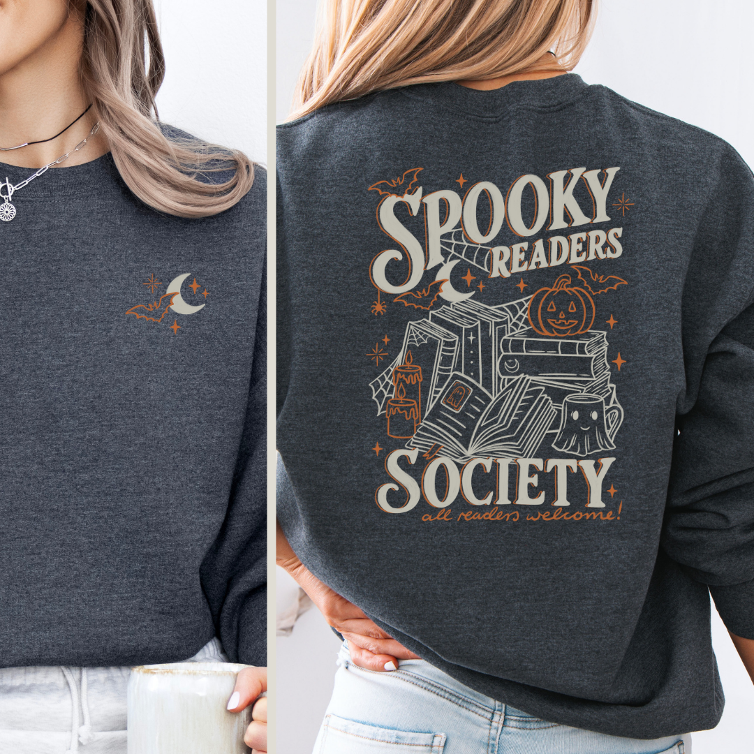 Bookish Sweatshirt - Spooky Readers Society mit Backprint