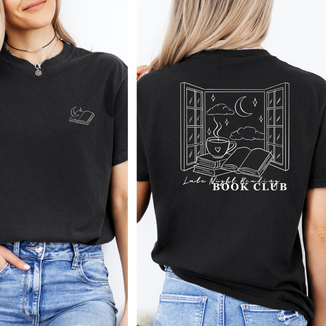 Premium T-Shirt | Late Night Book Club | Druck | Bookish T-Shirt