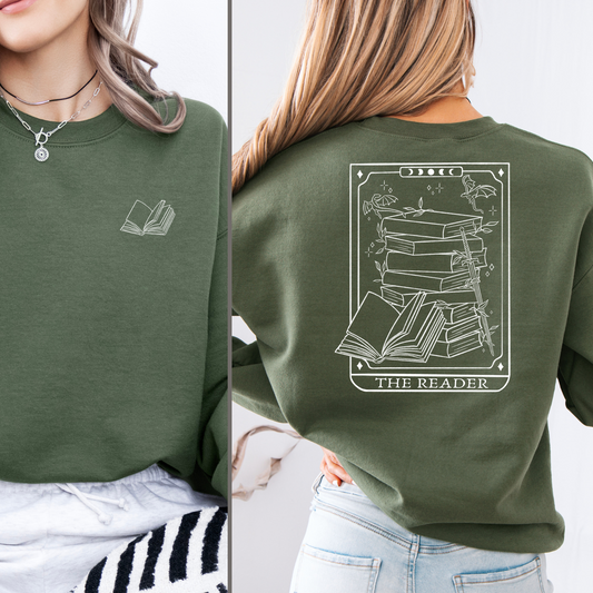 Sweatshirt | Reader Tarot Card | Druck | Bookish Sweatshirt