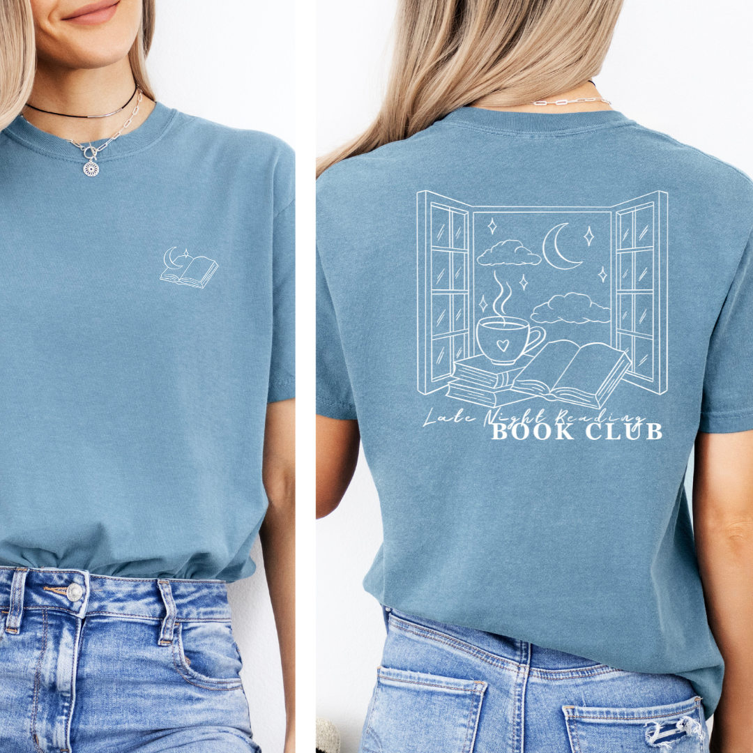 Premium T-Shirt | Late Night Book Club | Druck | Bookish T-Shirt