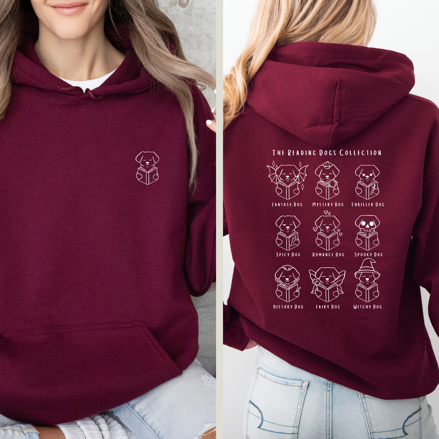 Hoodie | Reading Dogs Collection | Druck | Bookish Hoodie