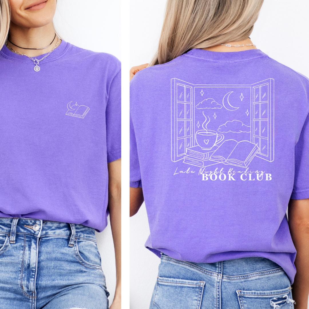 Premium T-Shirt | Late Night Book Club | Druck | Bookish T-Shirt