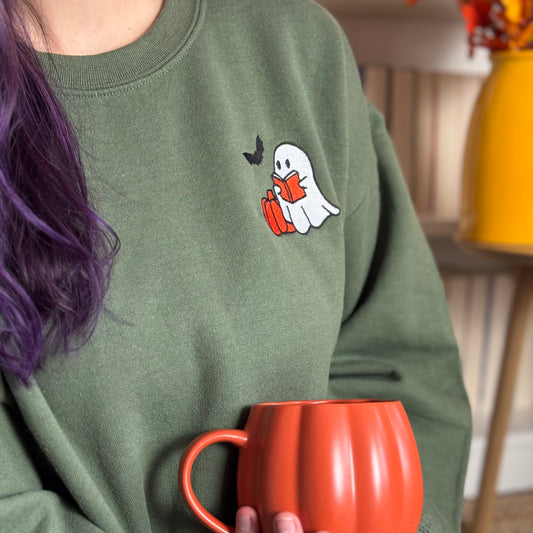 Sweatshirt | Book Ghost | bestickt | Bookish Halloween