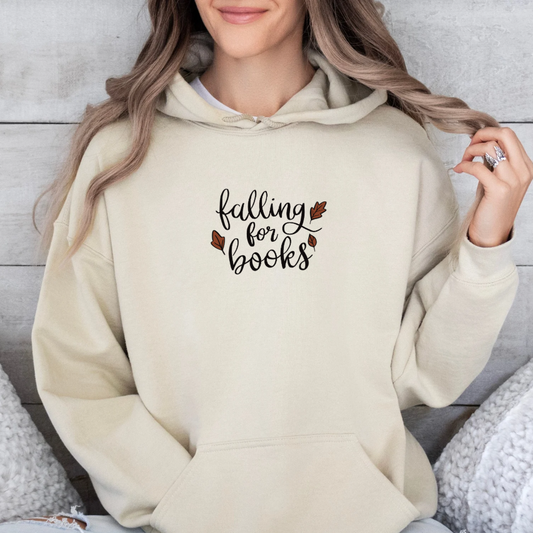 Hoodie | Falling for Books | bestickt | Bookish Autumn