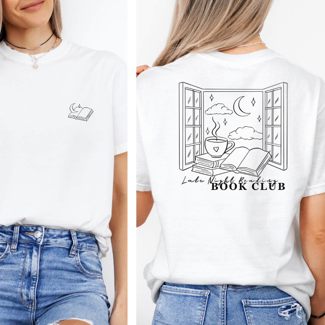 Premium T-Shirt | Late Night Book Club | Druck | Bookish T-Shirt