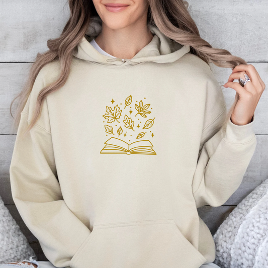Hoodie | Bookish Leaves | bestickt | Bookish Autumn