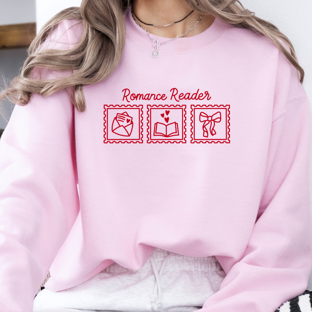 romance reader sweatshirt bestickt bookish pullover