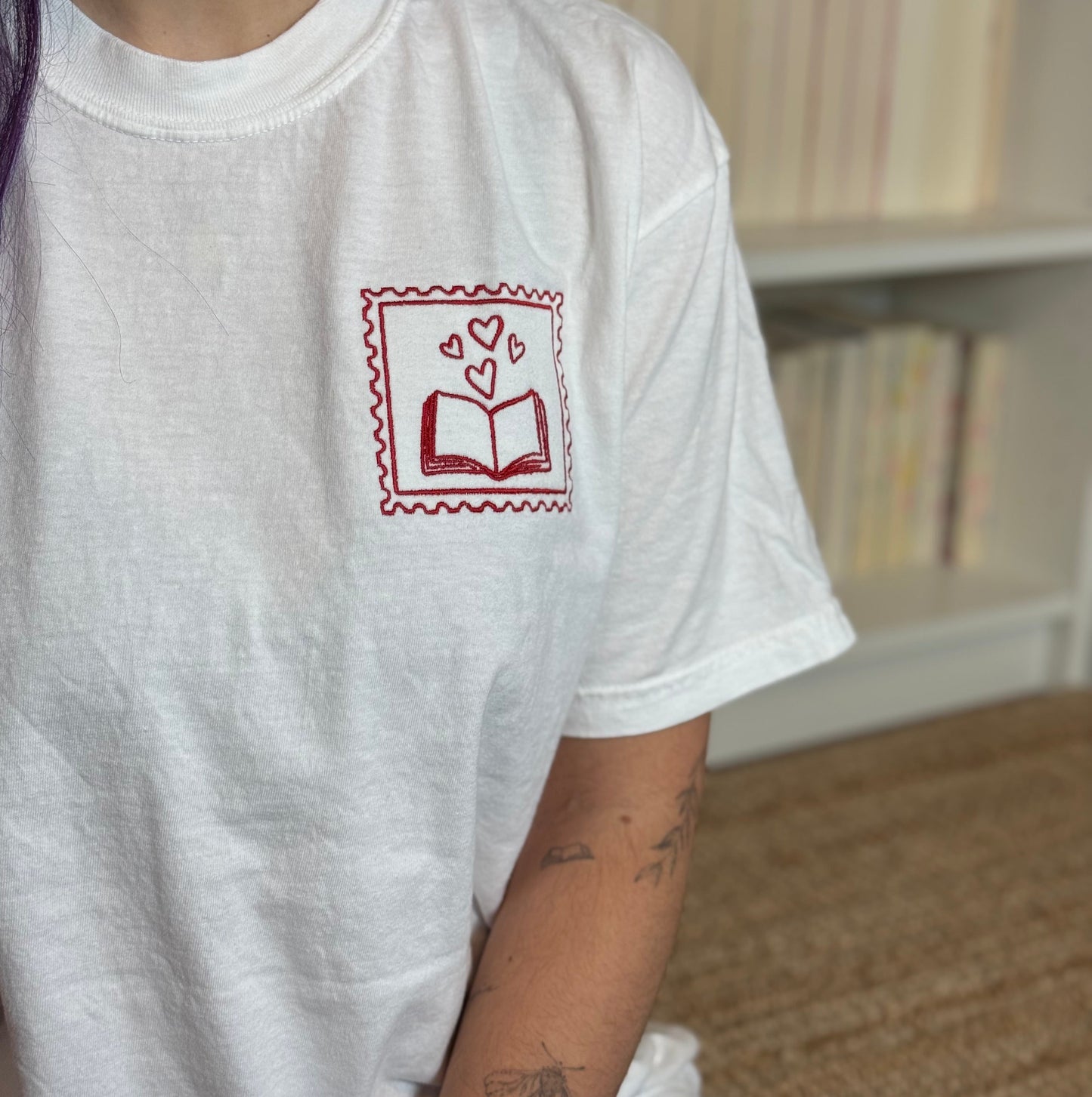 Premium T-Shirt | Post Stamp | bestickt | Bookish T-Shirt