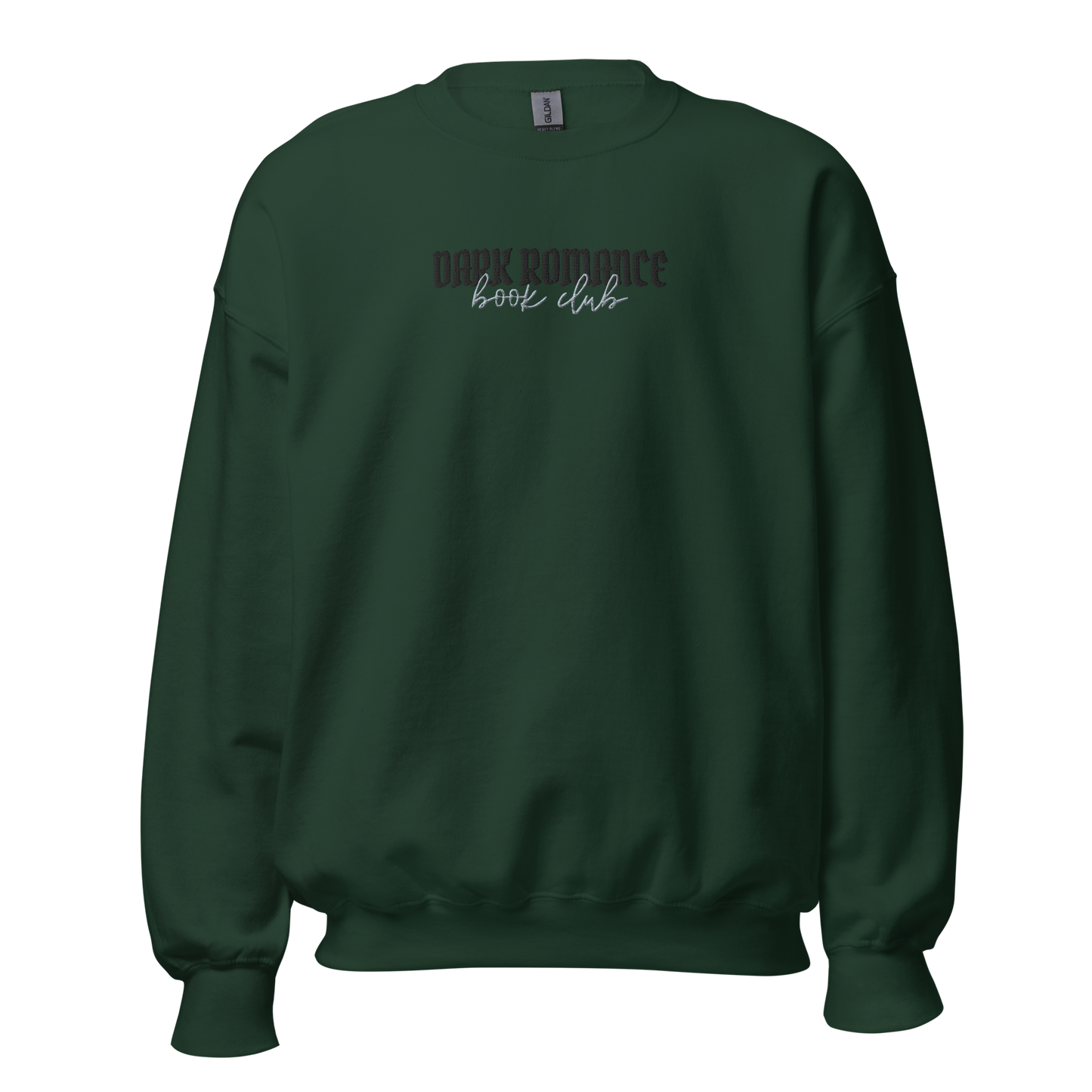 Dark Romance Sweatshirt Bestickt in grün. Buch Merch für Dark Romance Leser. 