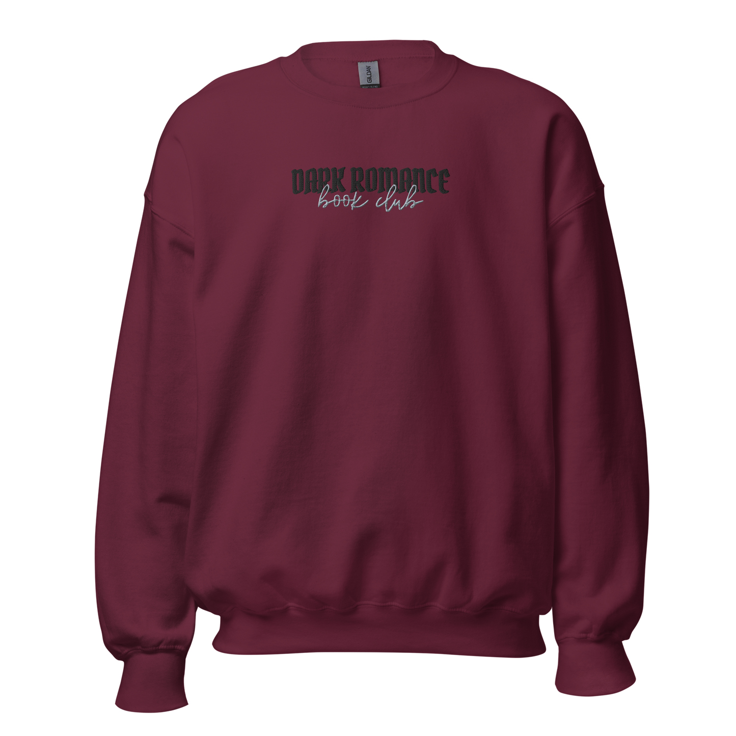 Dark Romance Sweatshirt Bestickt in rot. Buch Merch für Dark Romance Leser. 