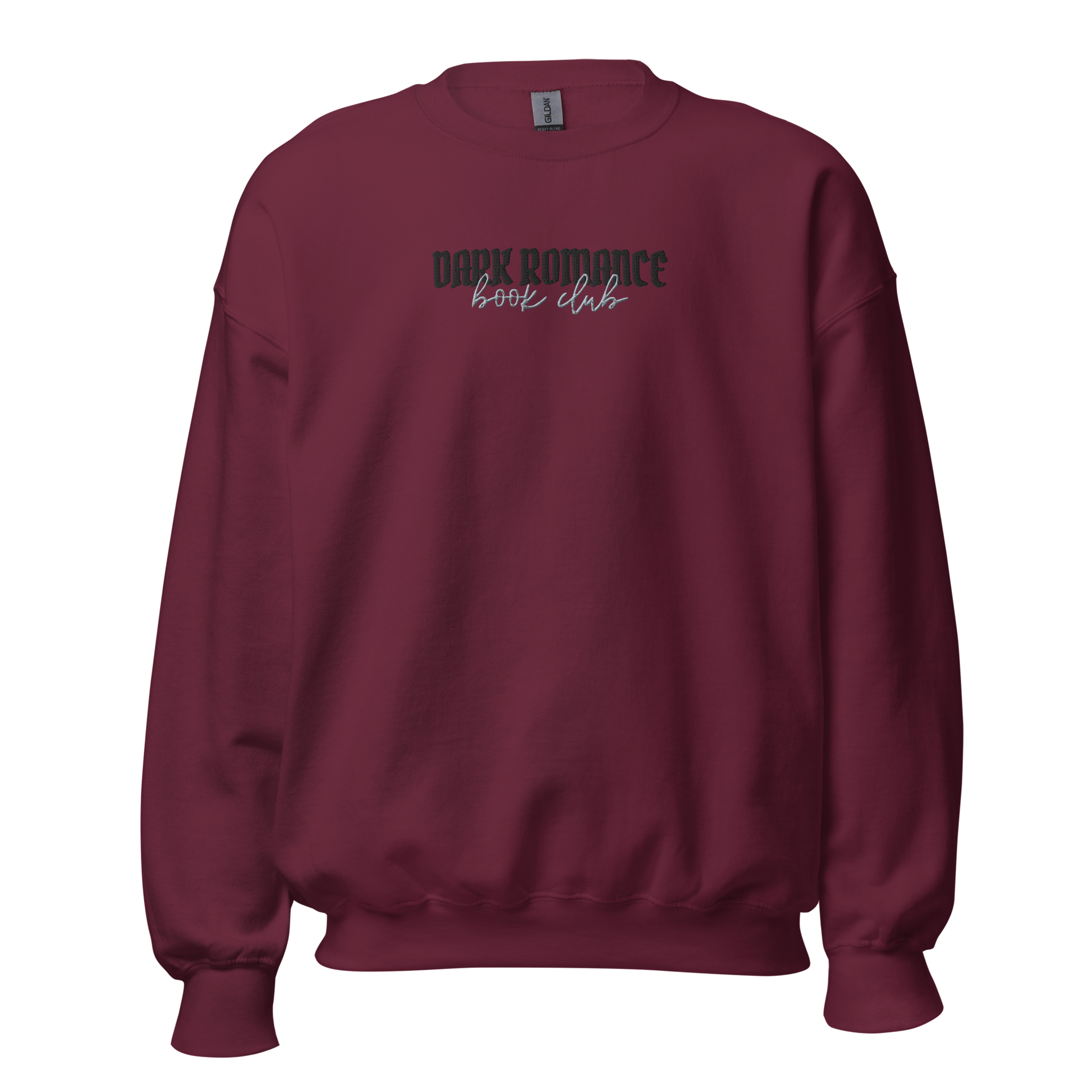 Dark Romance Sweatshirt Bestickt in rot. Buch Merch für Dark Romance Leser. 