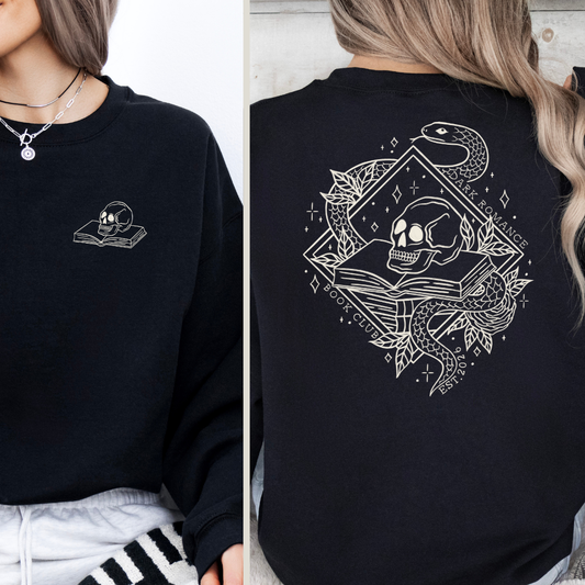 Dark Romance Sweatshirt in Schwarz. Buch Merch Pullover für Dark Romance Leser. 