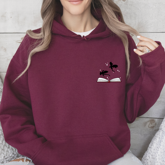 Hoodie | Bookish Dragons | bestickt