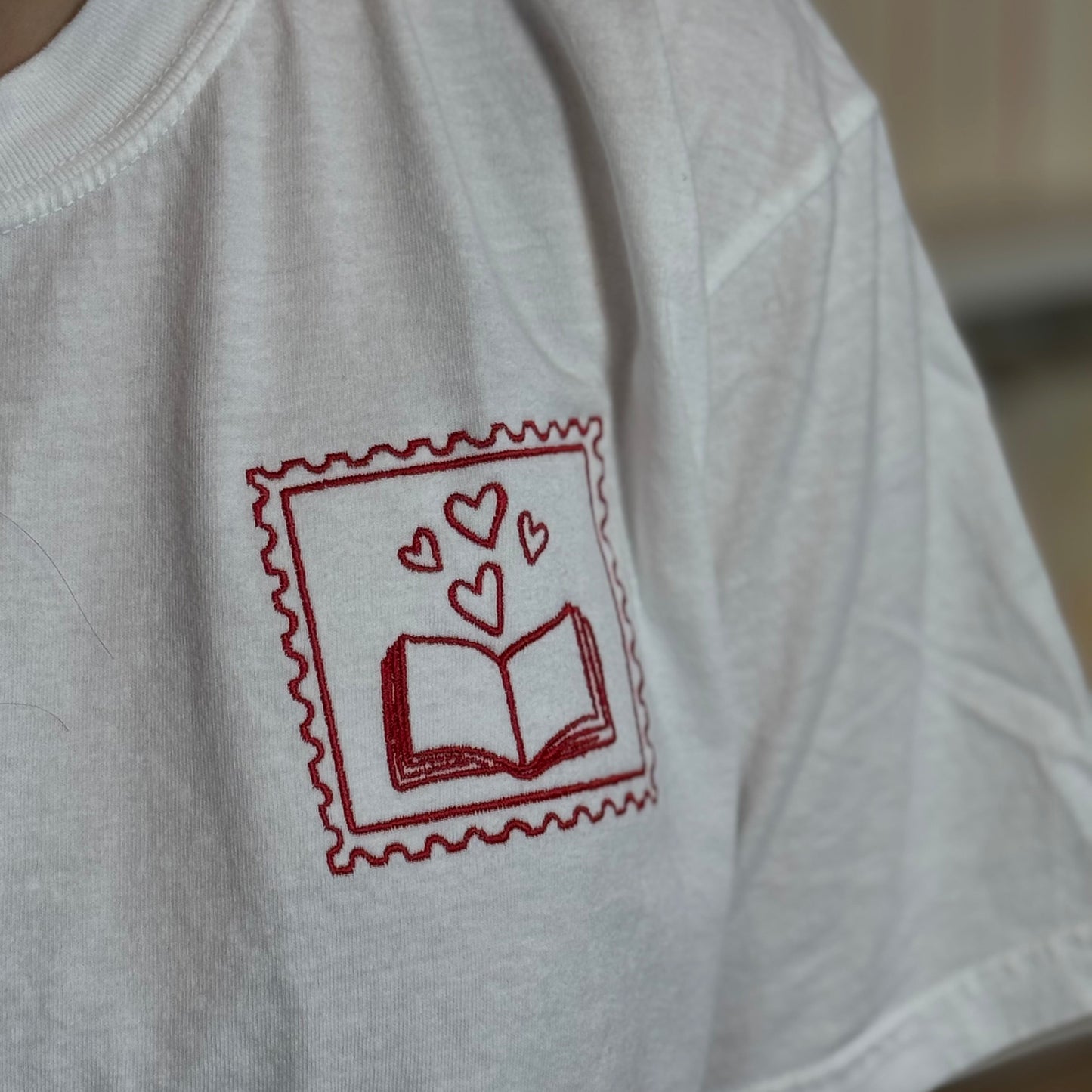 Premium T-Shirt | Post Stamp | bestickt | Bookish T-Shirt