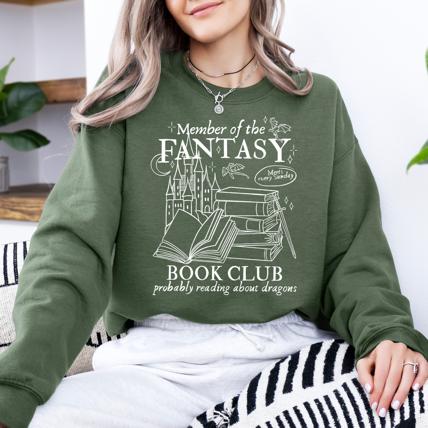 buch merch sweatshirt fantasy vibes lesen
