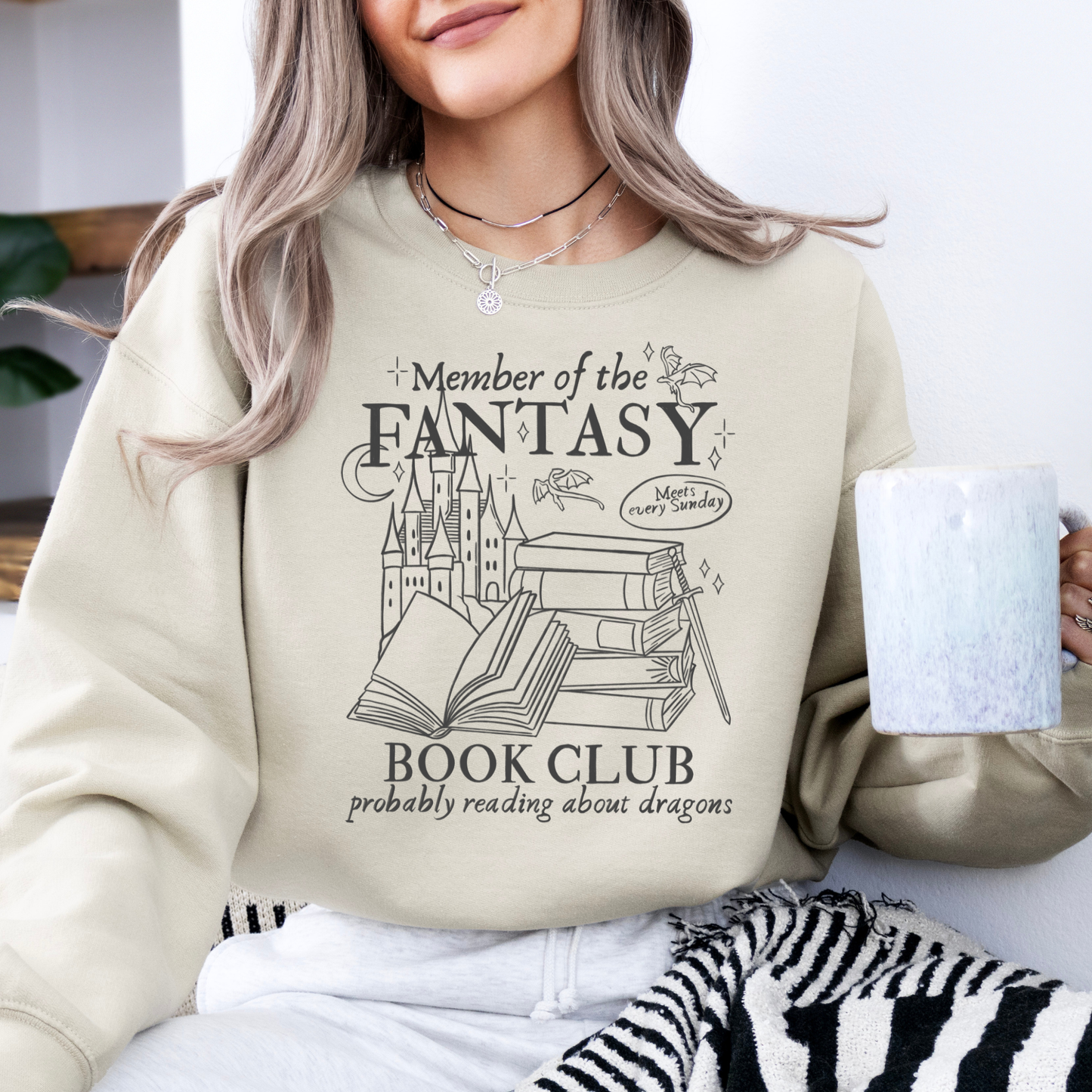 bookish sweatshirt fantasy design für leseratten