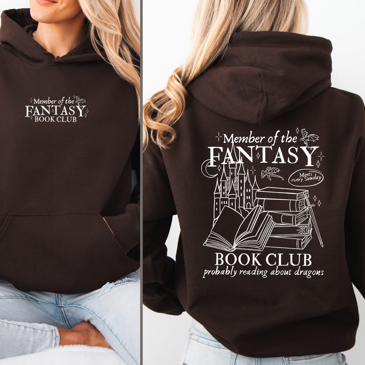 Hoodie | Fantasy Book Club | Druck | Rücken Print