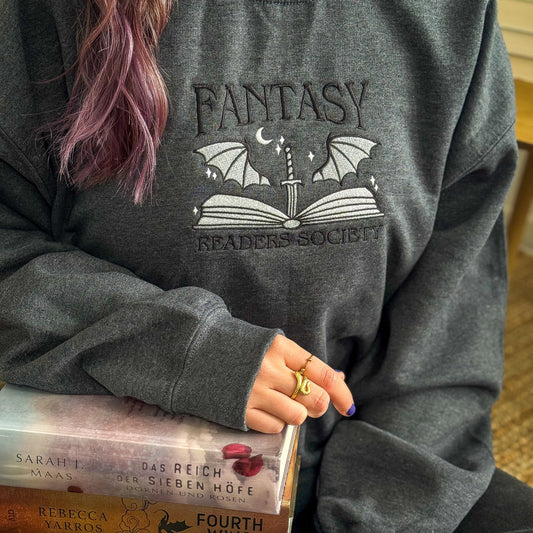 Sweatshirt | Fantasy Readers Society | bestickt | Bookish Sweatshirt
