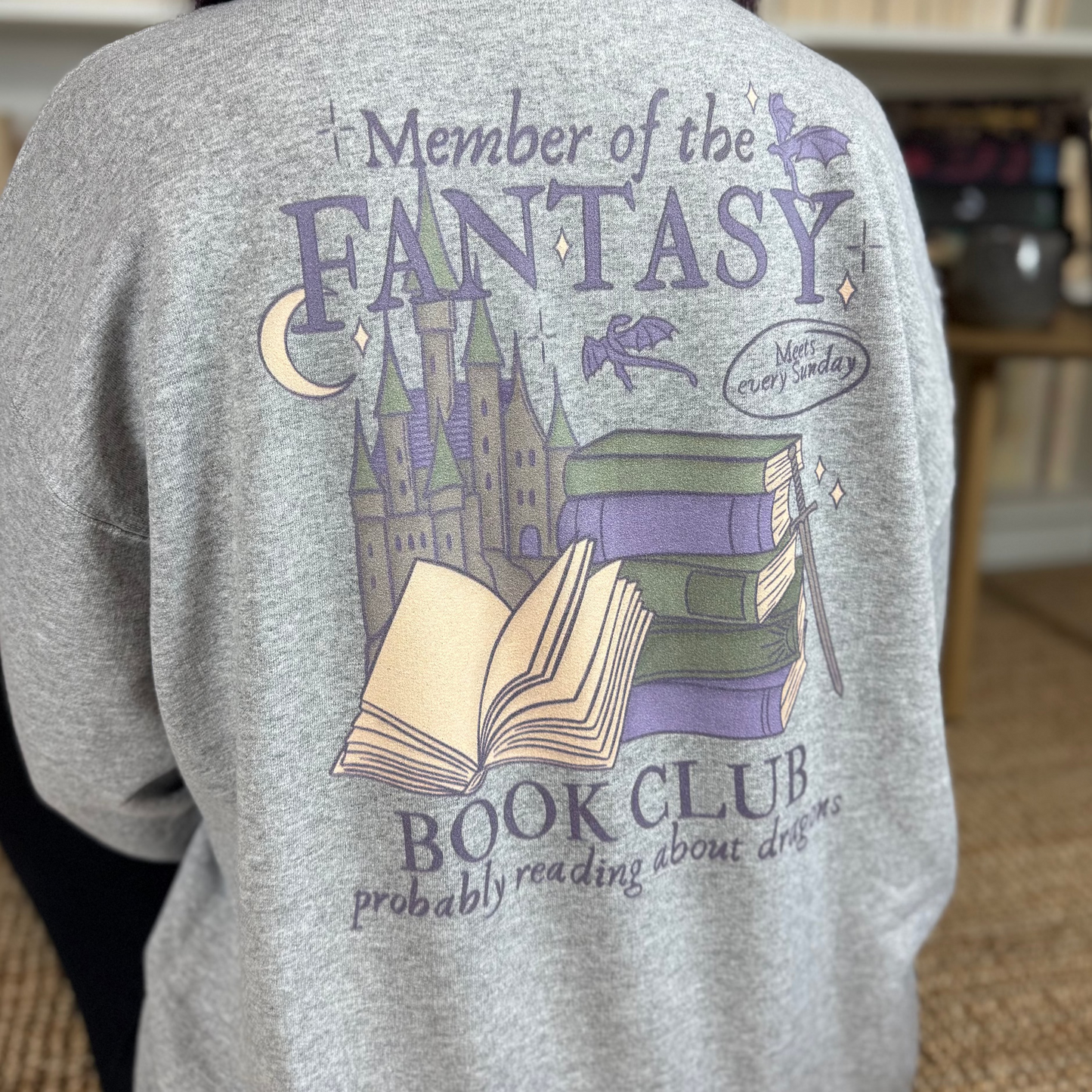 Sweatshirt | Fantasy Reader Book Club | Druck farbig | Bookish Sweatshirt