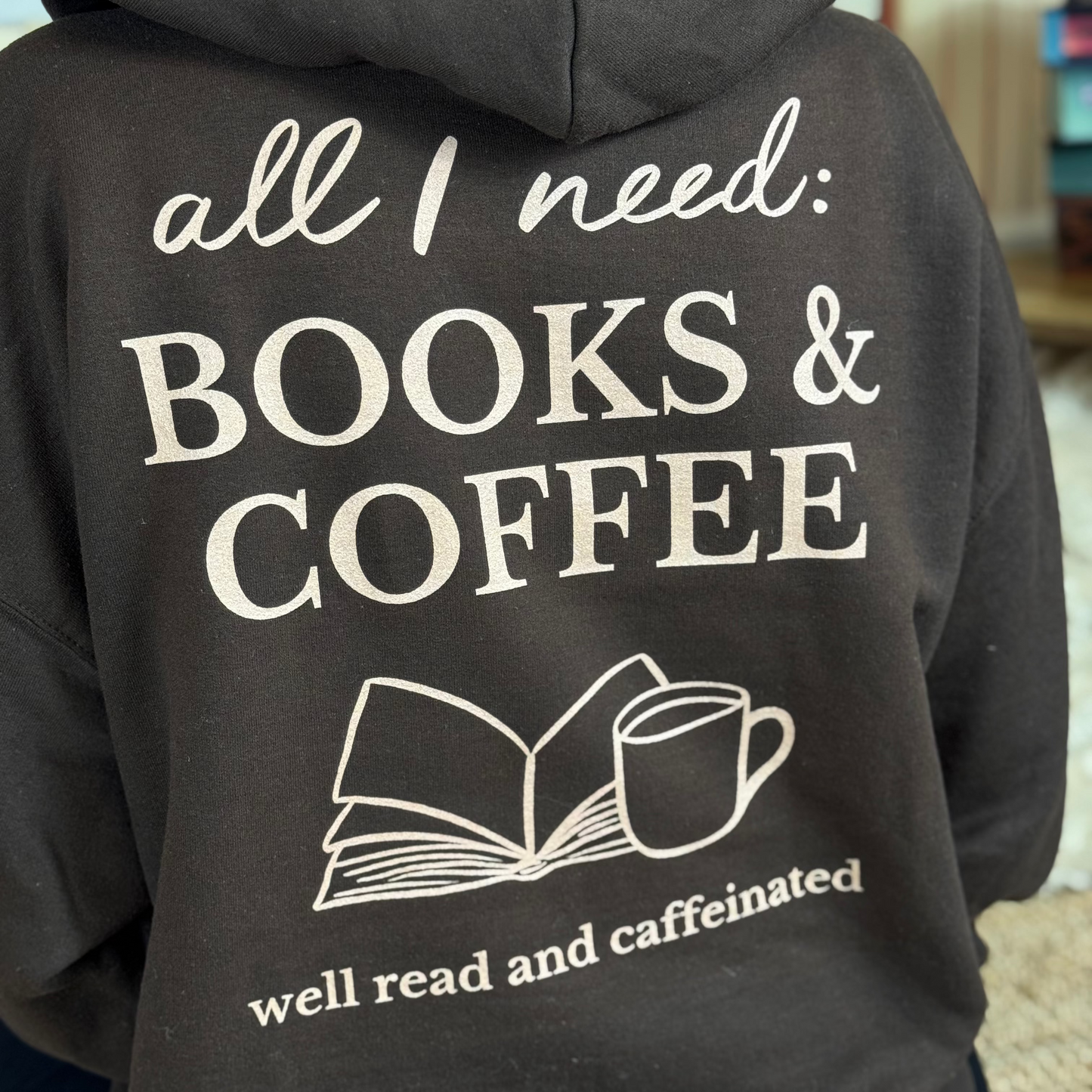 Hoodie | Books & Coffee | Druck | Bookish Hoodie