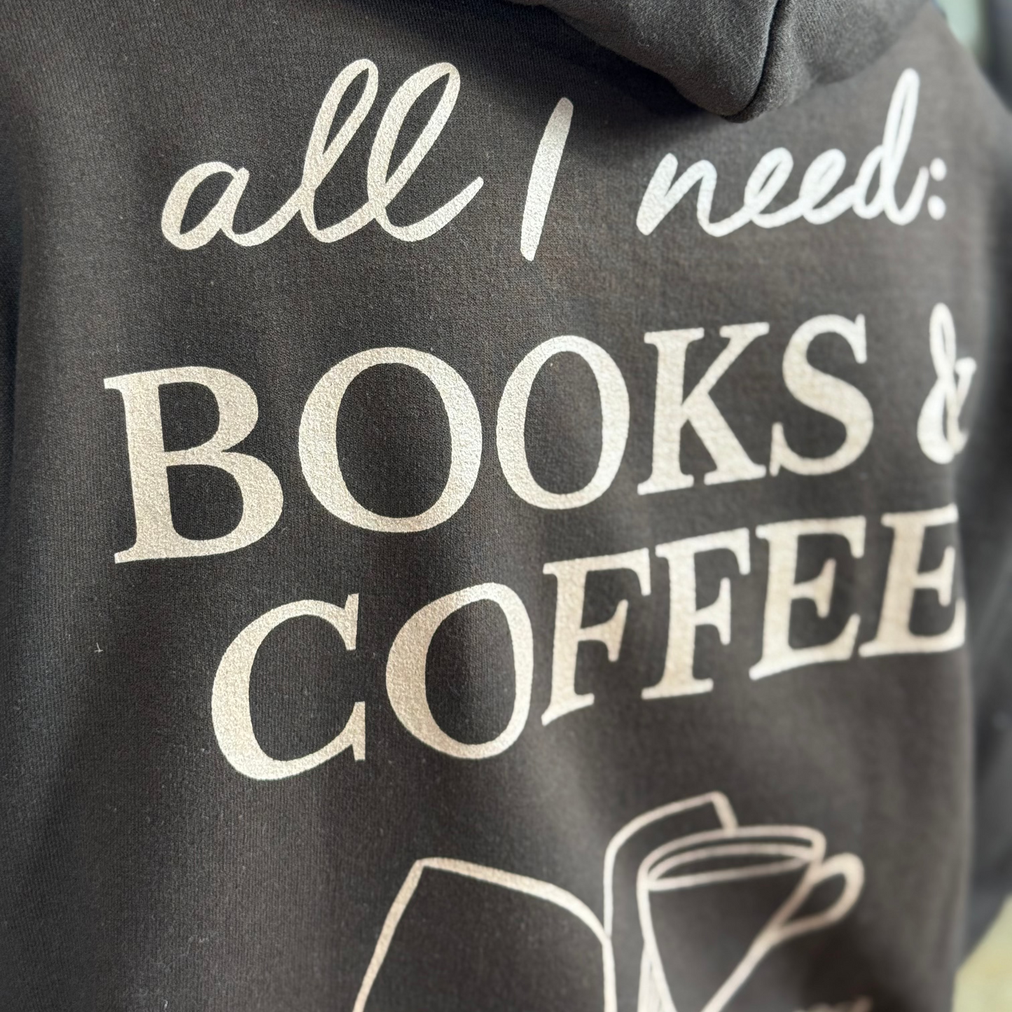 Hoodie | Books & Coffee | Druck | Bookish Hoodie