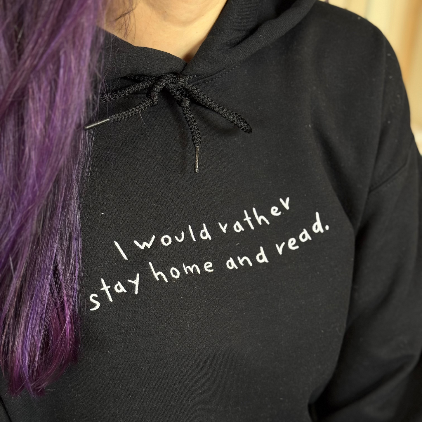 Hoodie | Rather stay home | bestickt | Bookish Hoodie