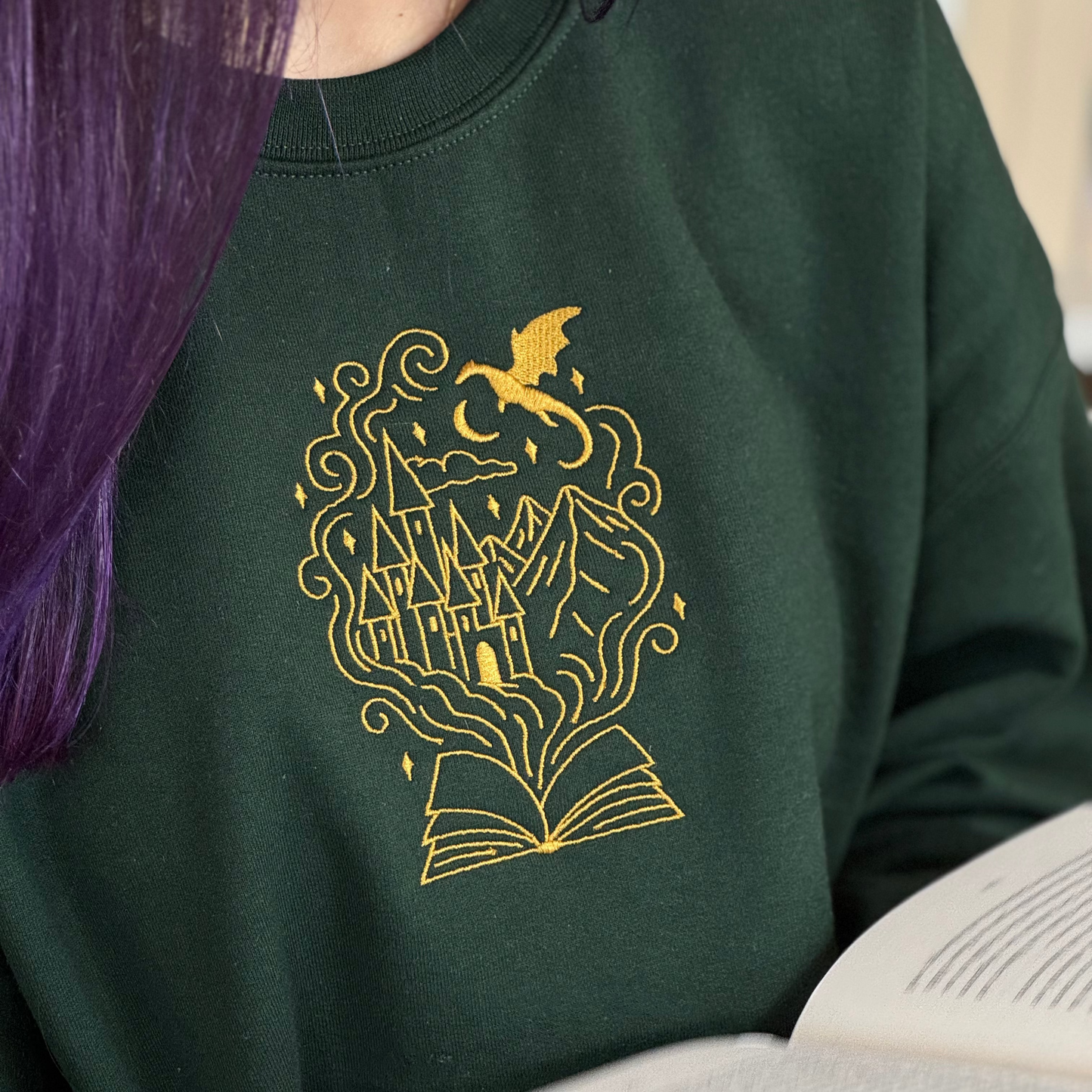 Sweatshirt | Buchwelt | bestickt | Bookish Sweatshirt